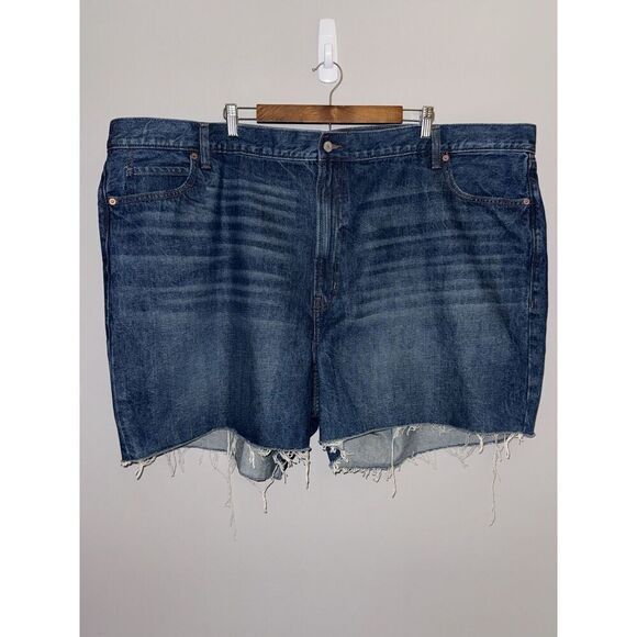 Old Navy High Rise Slouchy Blue Jean Shorts Cut Off Denim 5" Non Stretch 28 Plus - Picture 3 of 13